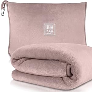 BOACAY Soft & Warm Travel Blanket for Airplan...