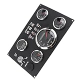 Ampia compatibilità: questo pannello strumenti con set da 5 indicatori funziona perfettamente con i sistemi di terra negativa da 12/24 V, rendendolo ideale per barche, yacht e imbarcazioni marine