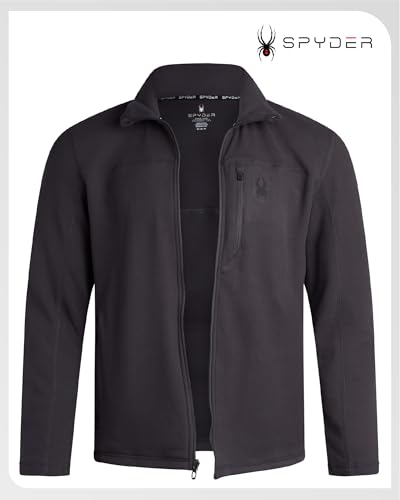 Spyder Mens Fleece Jacket - Active Polar Fleece Suede Mens Lightweight Jackets for Workout - Athletic Zip Up Jacket for Men3