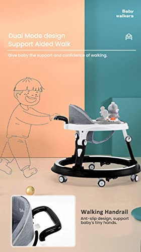 StarAndDaisy 360 Baby Walker 6-24 Months / 7 Level Height Adjustment Walker for Kids Boy and Girl with Intergrated RGB Lights, Switchable Food & Musical Toy Tray/Premium Baby Activity Walker (Image - 5)