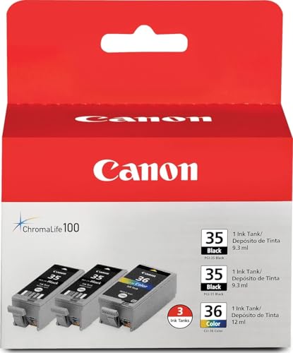Canon PGI-35/CLI-36 2 Genuine Black and Color Value Pack Compatible to...