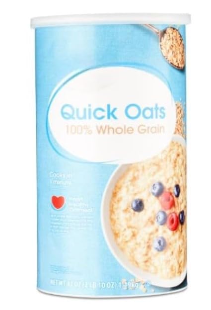 Instant Whole Grain Quick Rolled Oats Cup, 42 oz – High Fiber Breakfast Oatmeal, Ready in Minutes, Healthy Hot Cereal