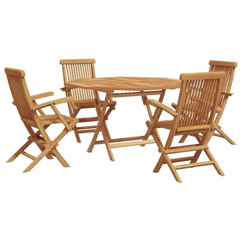 Gecheer 4-Seater Modern Brown Solid Teak W...