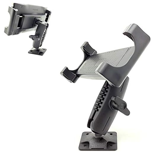 Heavy Duty Smartphone Tablet GPS AMPS Drill Base Dash ELD Mount for iPad Pro 12.9 Air Mini Galaxy Tab & GPS for Car Commercial Vehicle Van Semi Truck Fleet Limo (Holder fit iPhone 12 11 XR 13 S21 S20)