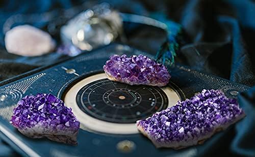 Miniatura 3 de Top Plaza Piedras de cristal curativo de cuevas de geoda de amatista natural, racimo de roca druzy brujería, espécimen de amatista cruda (0.44 a