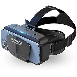 VR SHINECON VR Headset Virtual Reality 3D Glasses Headset Helmets VR Goggles for TV, Movies,Phone Education& Video Games Compatible iOS, Android &Support 4.7-7.2inches