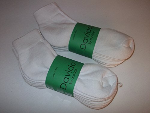 davido Mens socks ankle/quarter made in italy 100% cotton 8 pairs4