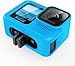PWireless Silicone Sleeve Case for Go Pro Hero 13 Black, Accessories Kit Bundle of Battery Side Cover & Lens Guard Cap & a Set of Screen Protectors & Lanyard for Go Pro Hero 13（Blue）