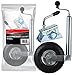 Xtremeauto Pneumatic Jockey Wheel Heavy Duty With Clamp - Trailer Jockey Wheel With Clamp, Replacement 48mm Jockey Wheel, Heavy Duty Jockey Wheel For Caravan, Horse Box & Trailer