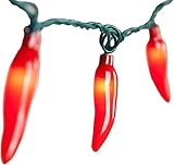 Red Chili Pepper Lights, 13.6Ft Christmas Decorations String Lights with 35 Red Chili Pepper Lights for Mexican Fiesta Indoor Party Kitchen Patio Bedroom Decorations, Green Wire