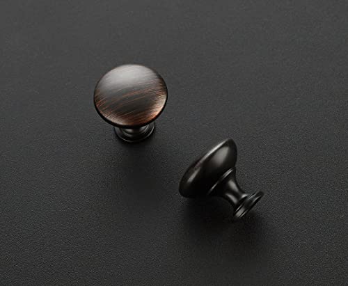 Image of Ravinte 15 Pack Cabinet Knobs - Oil Rubbed Bronze & Brass Drawer Pulls & Door Knobs for Kitchen & Dresser Drawers