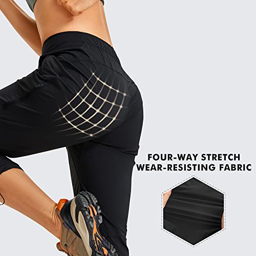 CRZ YOGA Calça feminina leve para caminhada ao ar livre FPS 50+ à prova d'água stretch para treino