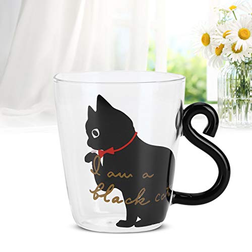 Coffee Tea Mugs, Animal Shaped Cute Handmade Mugs Funny Cat Mug Novelty Gift for Kids Cat Lovers(Black cat) - Image 4