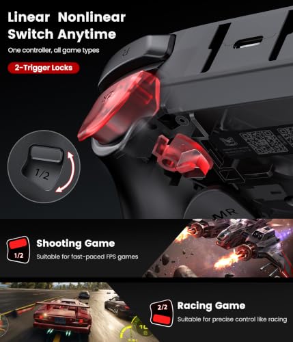 Image of Svetaecho Controller for Switch 2 / Switch /Lite /OLED w TMR Joysticks, Switch 2 Pro Controller with Charging Dock,Trigger, One-Key Wake-Up,Programmable Buttons,11 LED Modes