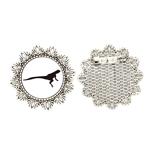 Broche de plata con diseño de animales Lizad Black mediano de moda femenina