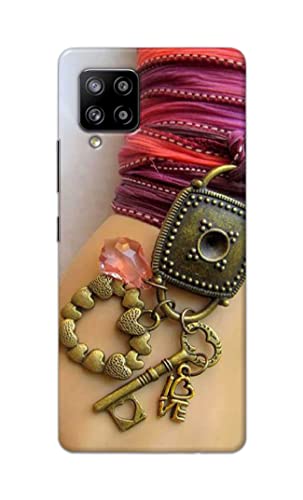 Image of Girl Hand with Keychain Hard Back Case Cover for Samsung Galaxy M42 5G / Samsung Galaxy A42 5G Back Cover -(J5) VNS2228