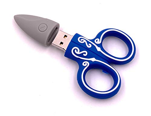 Onwomania Tijeras de Costura SchneiderBlau USB Stick Unidad Flash USB Memory Stick 16GB USB 3.0