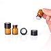 Enslz 100 Pcs Essential Oil Glass Bottles Mini Tiny Refillable Empty Aromatherapy Perfume Liquid Amber Glass Bottles (1ml) …