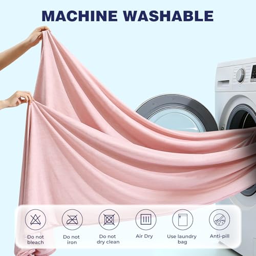 Image of Luxear Arc-Chill Q-Max 0.5 Self-Cooling Blanket, 220 x 200 cm, Pink | 2 in 1 double-sided thin summer blanket, cotton for hot, cooling blanket for people, bed throw, baby blanket, cuddly blanket