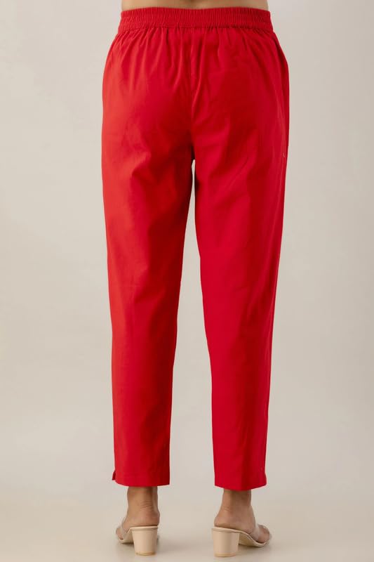 Image of Regular Fit Cotton Woman Trousers Pants Kurti Pant Casual Daily Formal Office Use