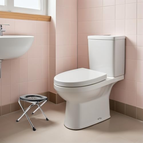 Taburete de baño plegable de acero inoxidable con asiento acolchado ergonómico 7