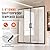 VEVOR Semi-Frameless Shower Door, 57.8-59 W x 70 H in, Double Sliding Glass Door with 1/4 in(6mm) Clear Tempered Glass, Waterproof Shatterproof Stainproof with Stainless Steel Hardware, Matte Black