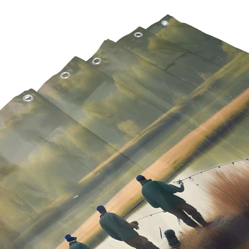 Eviter l'eau au sol avec le rideau de douche imperméable EdWal en polyester de 185 cm - 6