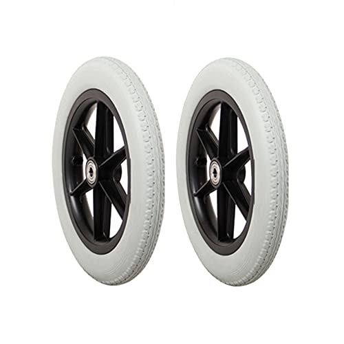 lhx One Pair (2 Pieces) Electric Wheelchair Front Small Wheels 8 Inches 10 Inches 12 Inches, Non-Inflatable Solid Wheels for Electric Wheelchairs, Manual Wheelchairs, Walking Aids (Size : 12inch)
