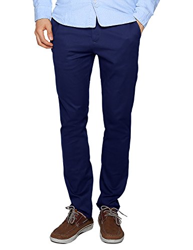 Match Men's Slim Fit Casual Pants (30, 8083 Blue)