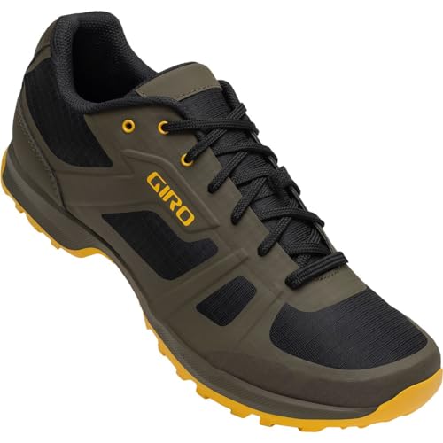 Image of Giro Gauge Men's Mountain Bike Shoe, Trail Green /Spectra Yellow, US 9 / EU 42