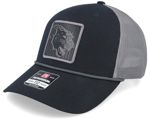 Hatstore Panther Black Metallic Patch Black/Charcoal Rope Trucker Cap - Grösse: One Size - (55-60 cm)