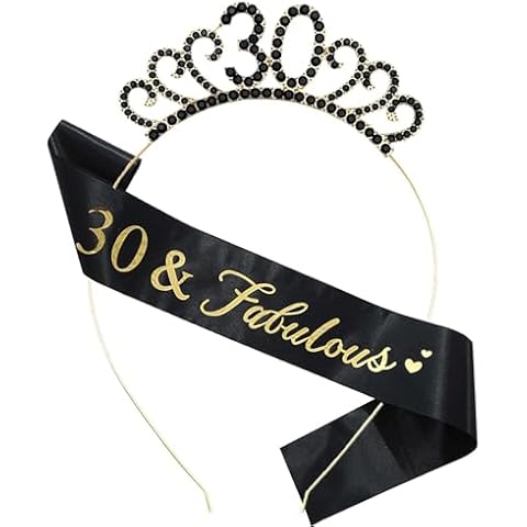 MIOSJI 30th Birthday Sash and Crown Set Cover