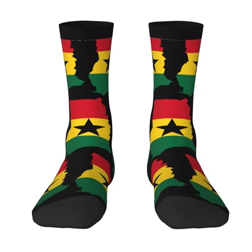 Ghana Terrain Map Socks For Women Men Athletic Cushion Crew Socks Hiking Running Wicking Socks2