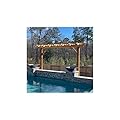 Pergola Depot Brim 16' Cedar Pergola Kit with 10' Posts and End Shape D