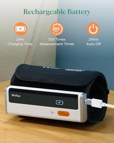 Image of Wellue Bluetooth Blood Pressure Monitor for Home Use, Upper Arm Blood Pressure Machine with Cuff Size 8.6 inch-16.5 inch, Portable Digital BP Monitor with Free APP for iOS & Android, Reports Shareable