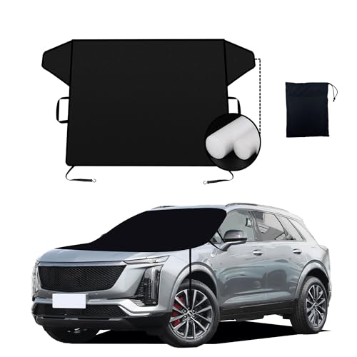 Image of Windshield & Roof Protector for SUV - Waterproof All-Weather Car Cover with UV Resistant Snowproof Protection, Easy Storage & Windproof Dustproof Indoor Outdoor Use