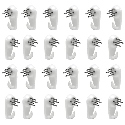 Image of Picture Hangers Ceiling Hooks Professional Photo Frame Hooks Kit with Nails for Hanging Plants Mugs Wind Chimes Utensils White 100PCS