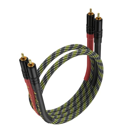 Câble audio 2RCA mâle vers Dual RCA 3M haute fidélité en cuivre sans oxygène