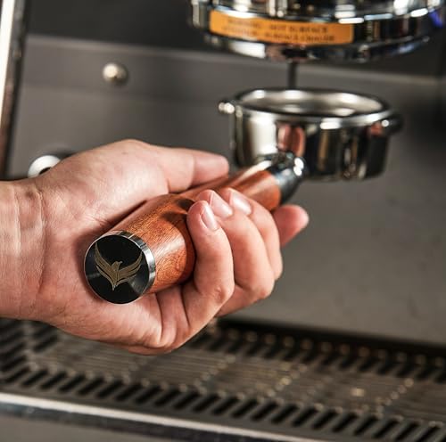 KNODOS 54mm Bottomless Portafilter Breville Compatible Rosewood Handle & Naked 18-21 Gram Filter...