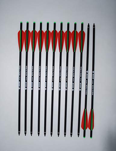 PANDARUS Archery Carbon Crossbow 17/20/22-Inch Arrows Bolt Crossbolt Fletched 4 Inch Vane