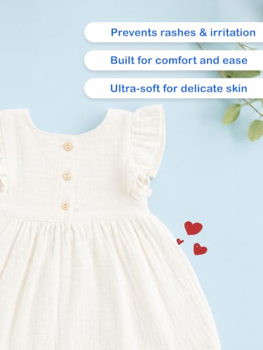 Image of Kidbea Cotton Girls Dress | Ultra-Soft Summer Wear Casual Dress for Kids