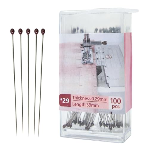 Épingles à Tissu,100 Pièces Aiguilles Extra Fin 3,8 cm,Épingles Artisanat À Tête Boule Perlé | pour Confection de Vêtements Projets Artistiques Bijoux Décoration