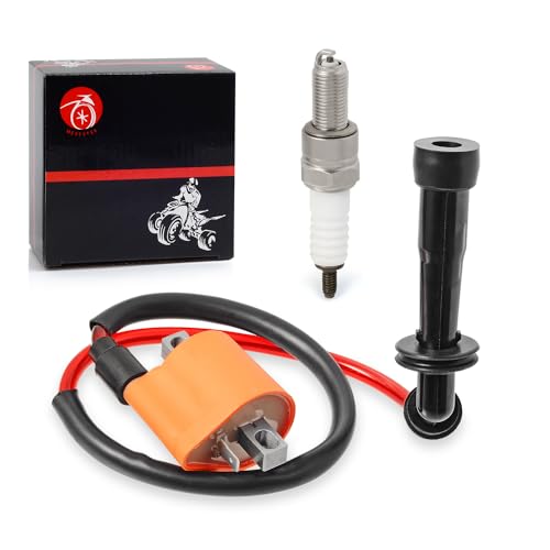 Pacote de bobina de ignição e vela de ignição + capa de tampa para Suzuki King Quad 750 700 LTA750 L