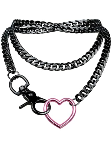 Paloli Rainbow Heart O-Ring Slip Chain Necklace image