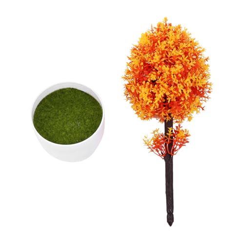 STOBOK ?真桜盆栽 フェイク鉢植え インテリア装飾 母の日 退色防止で長持ち 健康無害でお手入れ不要 自然な雰囲気を演出 家用観葉植物