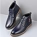 mitvr Men's Casual Chukka Boots | Leather Non-Slip Ankle Boots | Lace Up Dress Shoes | Fashion,for Wedding,Business,Office,Blue,EU47=11.5 US Men