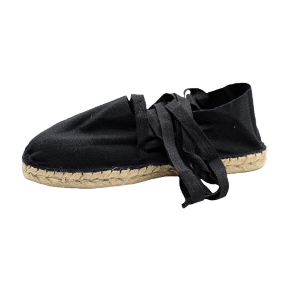 PASARELA - Zapatillas Esparto/Yute de Lona con Cintas Lazos Color Blanco para Hombre en Color Negro Lona