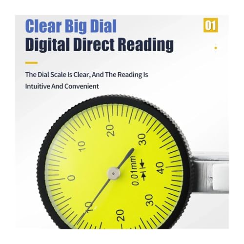 0-0.8mm レバーダイヤルインジケータゲージ 測定プローブ付き 機械式マイクロメータ 測定ツール ダイヤルボアゲージ テストインジケータ(Digital Dial 12.7mm)