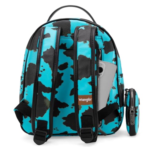Image of Montana West Wrangler Cow Print Backpack Cute Daypacks Large Bookbag Purse for Women WG133-8603TQ