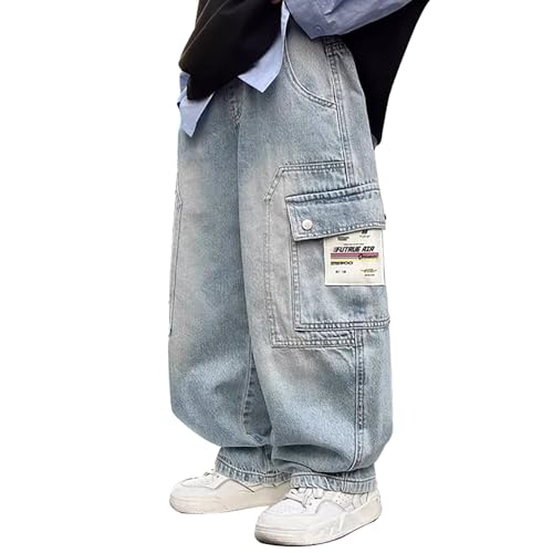 Baggy Jeans Jungen Kinder Elastische Mit Taille Stretch Mode Denim Hosen Loose Fit Denim Vintage Hosen Lässige Weitem Bein Jeanshose Streetwear Baggy Jeans Jungen Kinder Elastische Mit Taille Stretch Mode Denim Hosen Loose Fit Denim Vintage Hosen Lässige Weitem Bein Jeanshose Streetwear